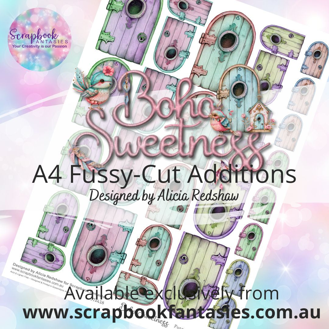Boho Sweetness A4 Colour Fussy-Cut Additions - Coloured Doors 372418