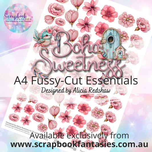 Boho Sweetness A4 Colour Fussy-Cut Essentials - Pink Flowers 372401