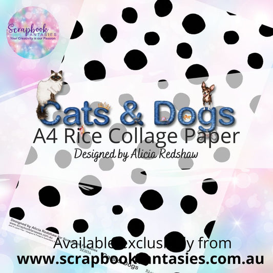 Cats & Dogs A4 Rice Collage Paper - Spots 223214