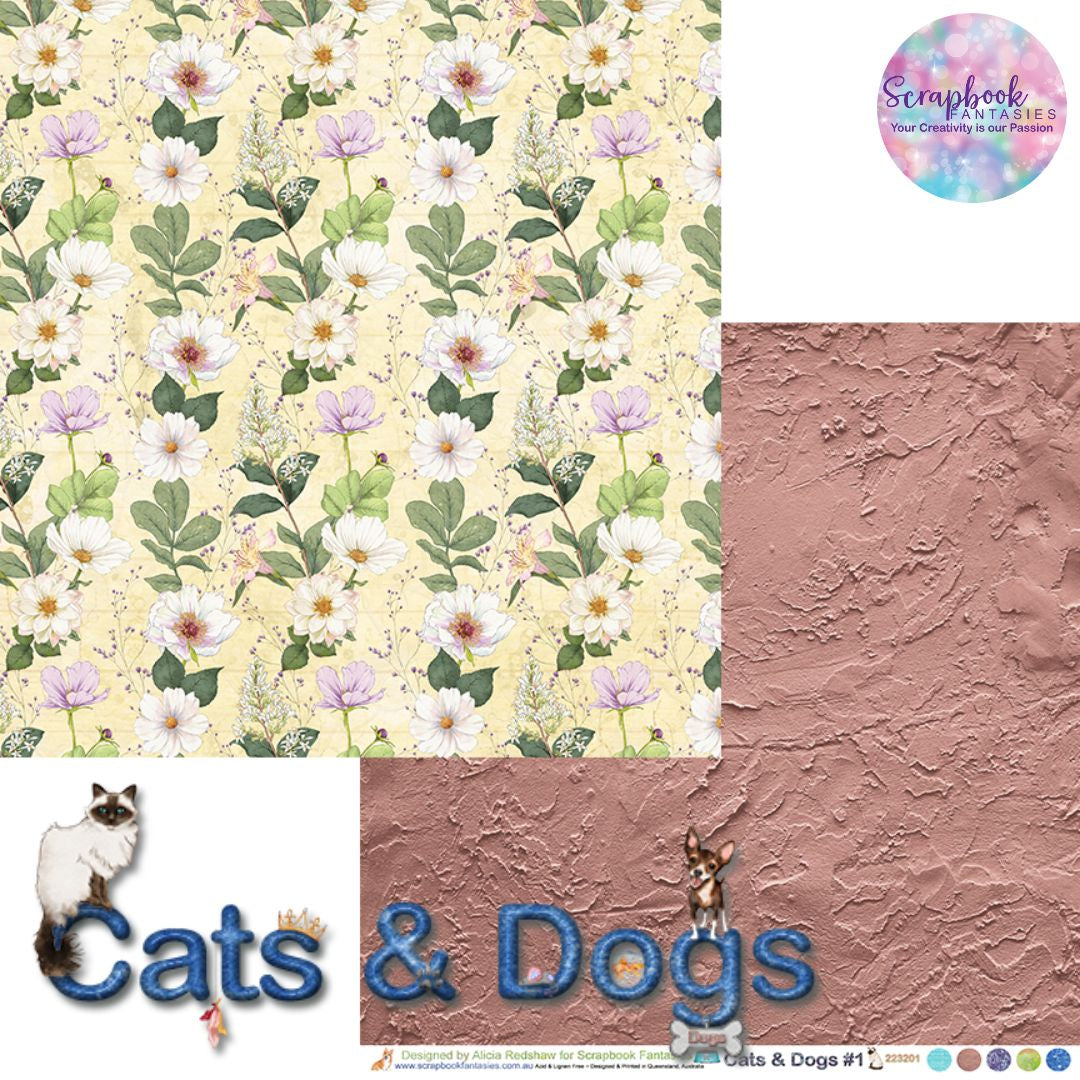 Cats & Dogs 12x12 Double-Sided Patterned Paper 1 - 223201