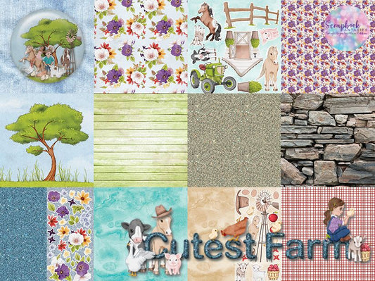 Cutest Farm 12x12 Double-Sided Patterned Paper Pack - Designed by Alicia Redshaw 233200