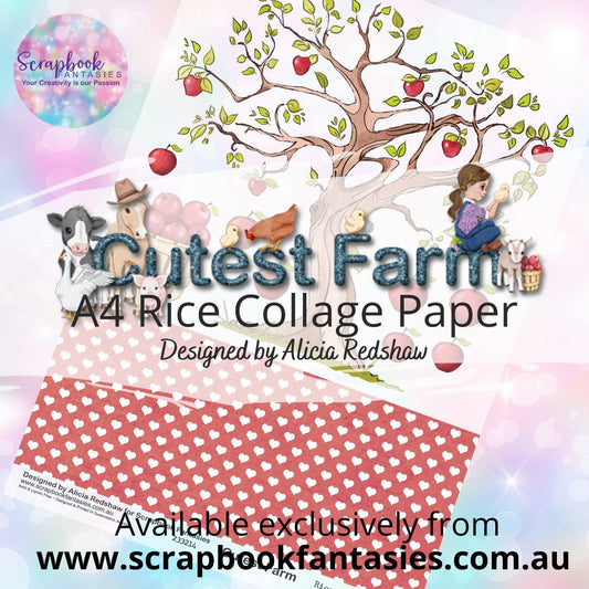 Cutest Farm A4 Rice Collage Paper - Apple Tree Scene Builder 233214