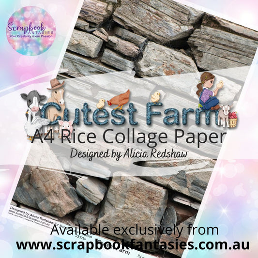 Cutest Farm A4 Rice Collage Paper - Rock Wall 233210