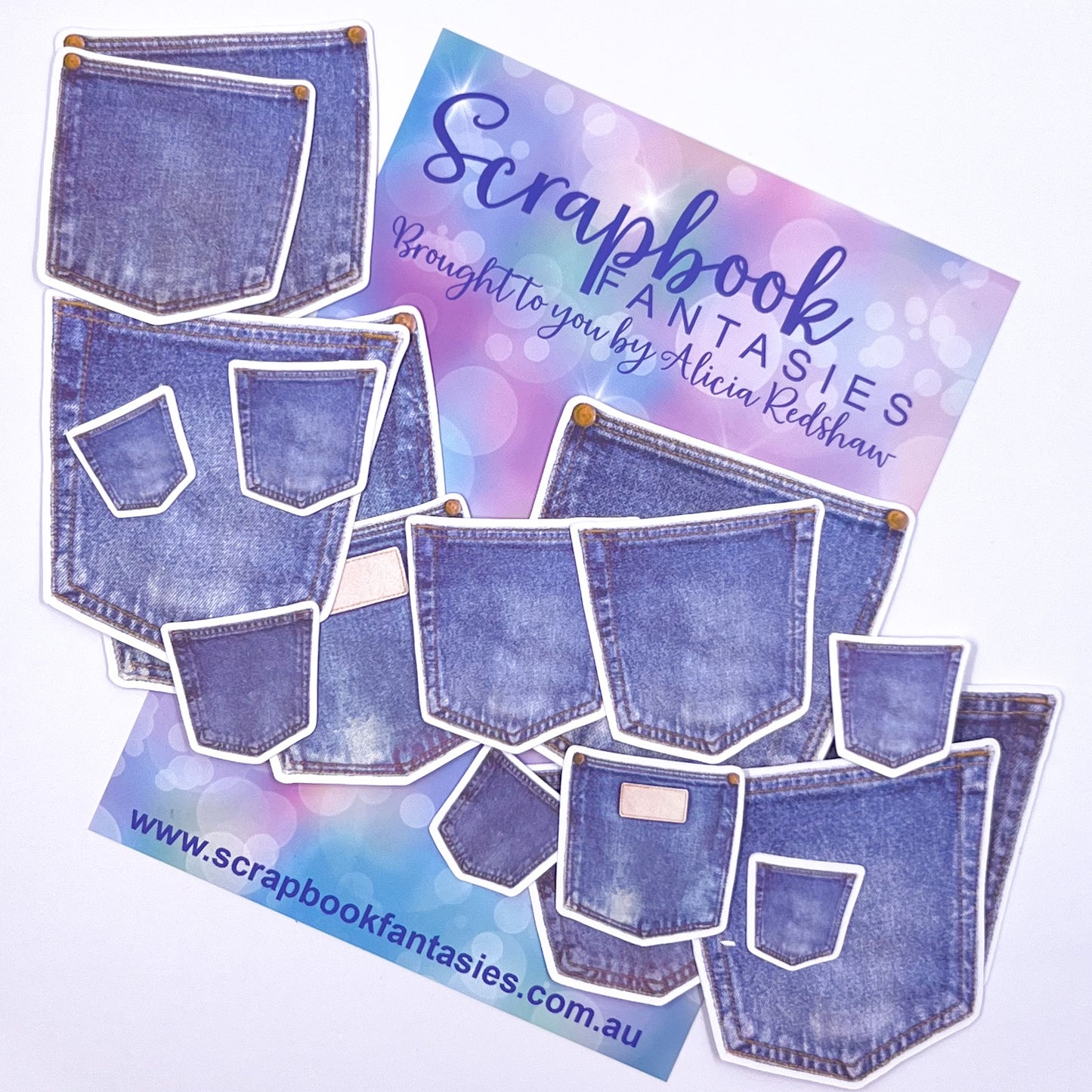 Devoted to Denim Colour-Cuts - Denim Pockets (18 pieces) Designed by Alicia Redshaw