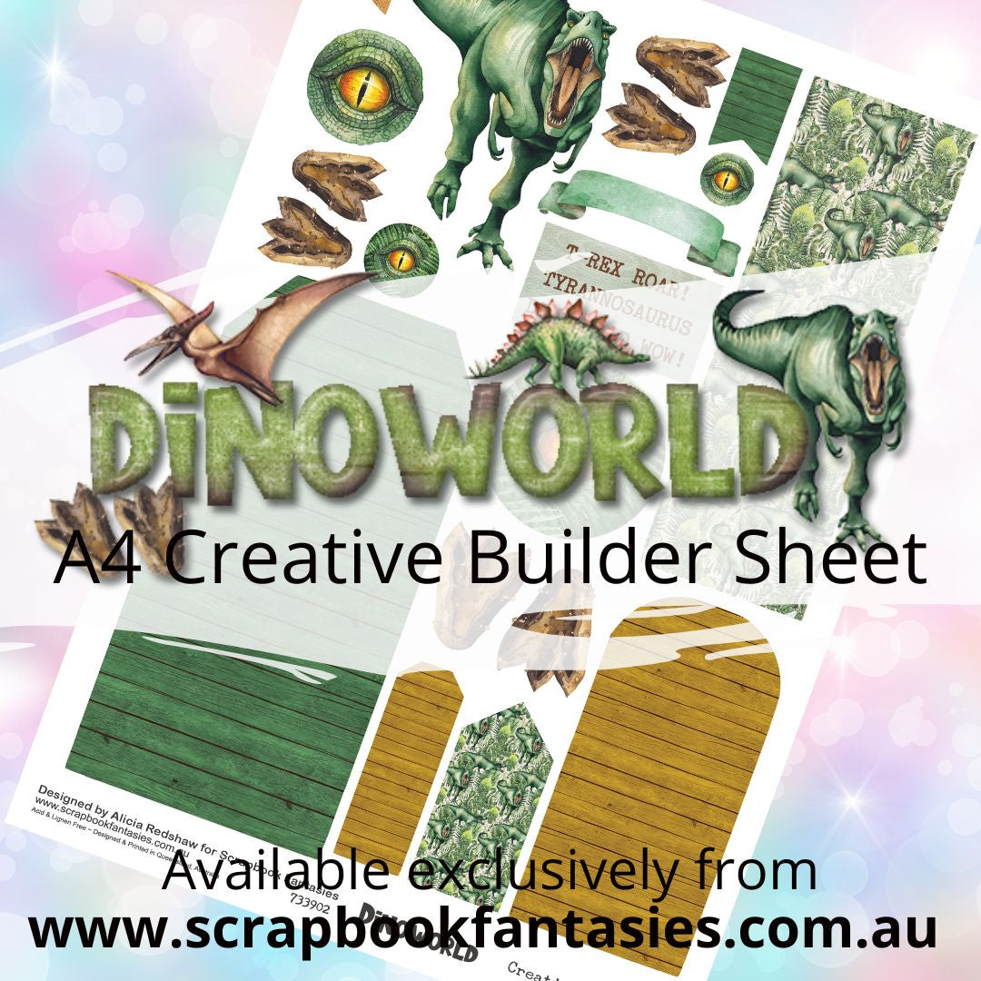DinoWorld A4 Creative Builder Sheet - T-Rex 733902