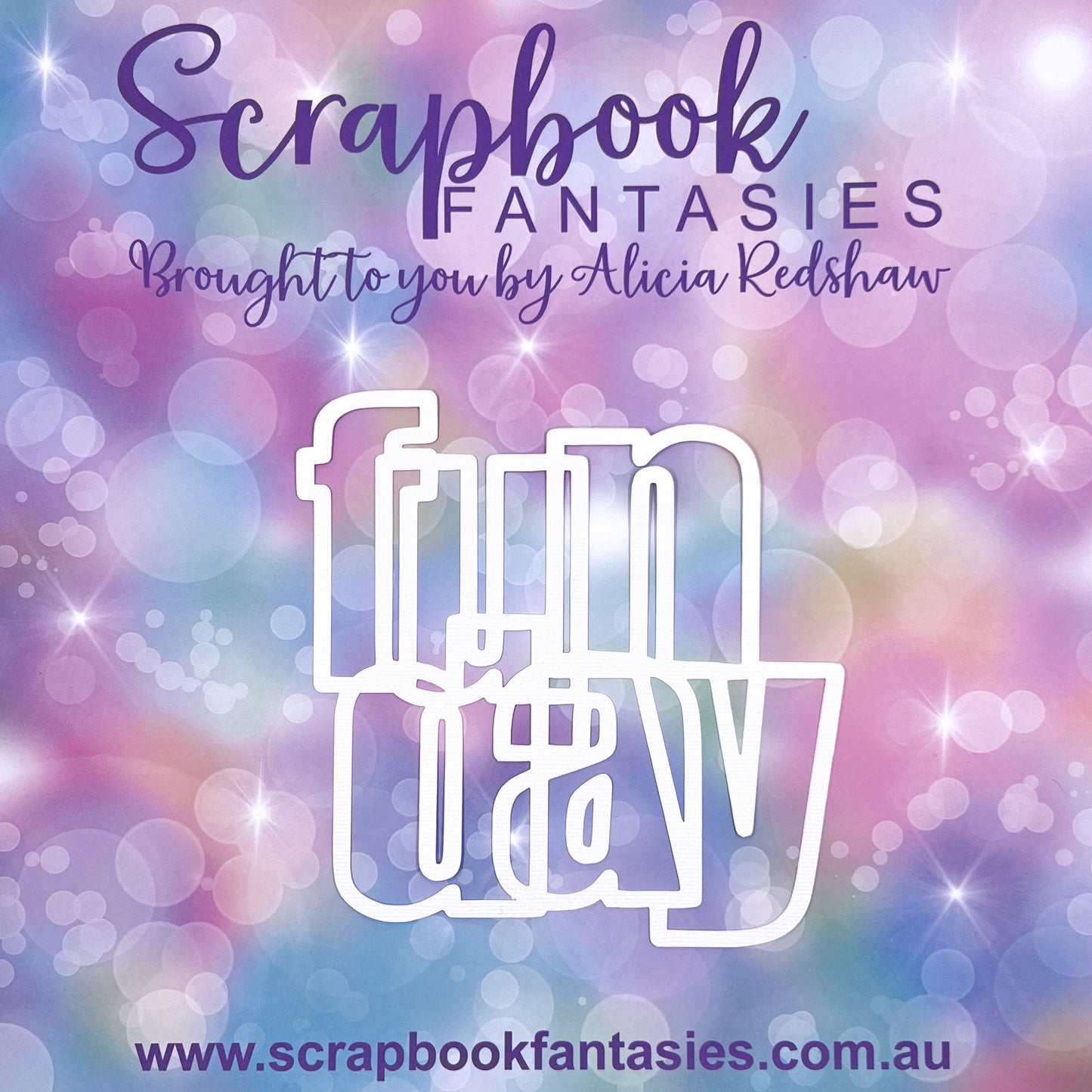 DinoWorld - Fun Day (super-sized) 6"x6" White Linen Cardstock Title-Cut - Designed by Alicia Redshaw