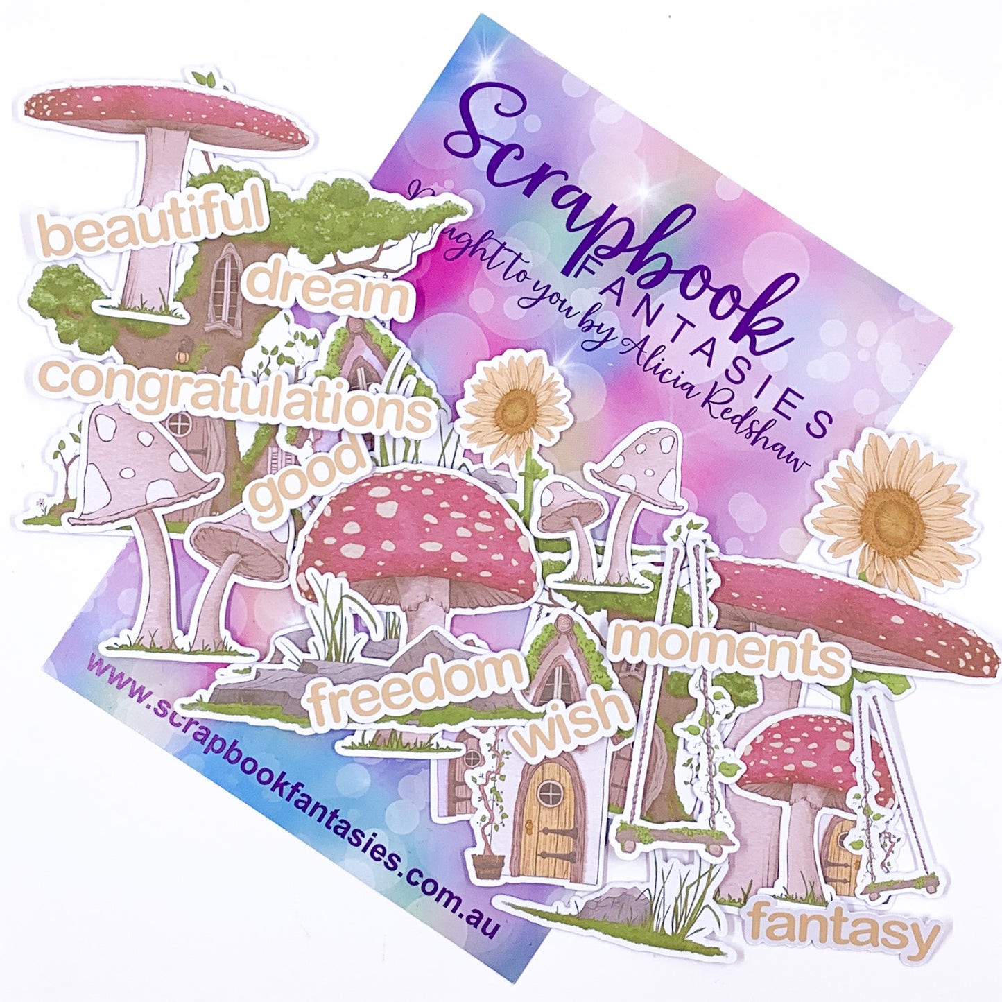 Dreamland Colour-Cuts - Scene Builder & Words (28 pieces) Designed by Alicia Redshaw