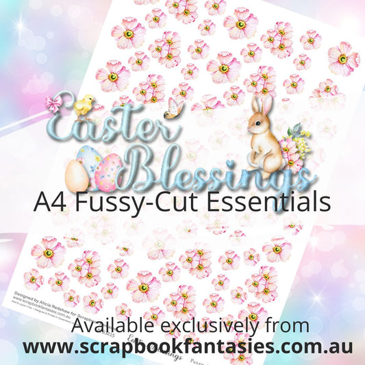 Easter Blessings A4 Colour Fussy-Cut Essentials - Pink Flowers 8733215