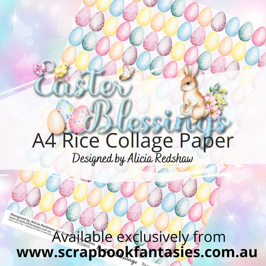Easter Blessings A4 Rice Collage Paper - Easter Eggs
