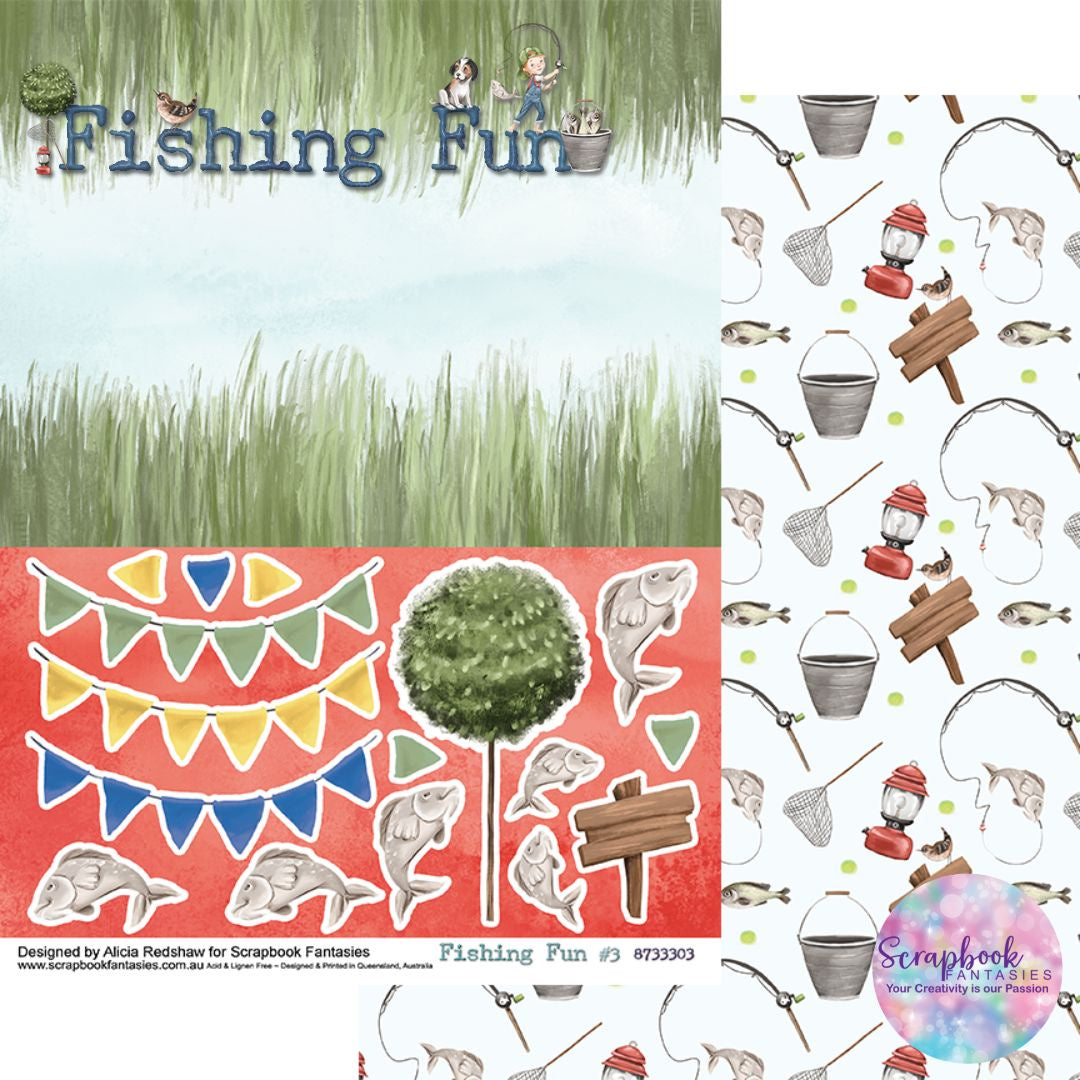 Fishing Fun 8"x11" Double-Sided Patterned Paper 3