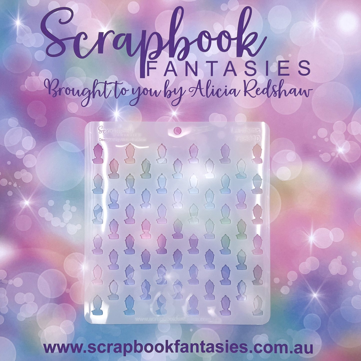 Scrapbook Fantasies Stencil Template Mask - 5.5”x5.5” - Lanterns 768010