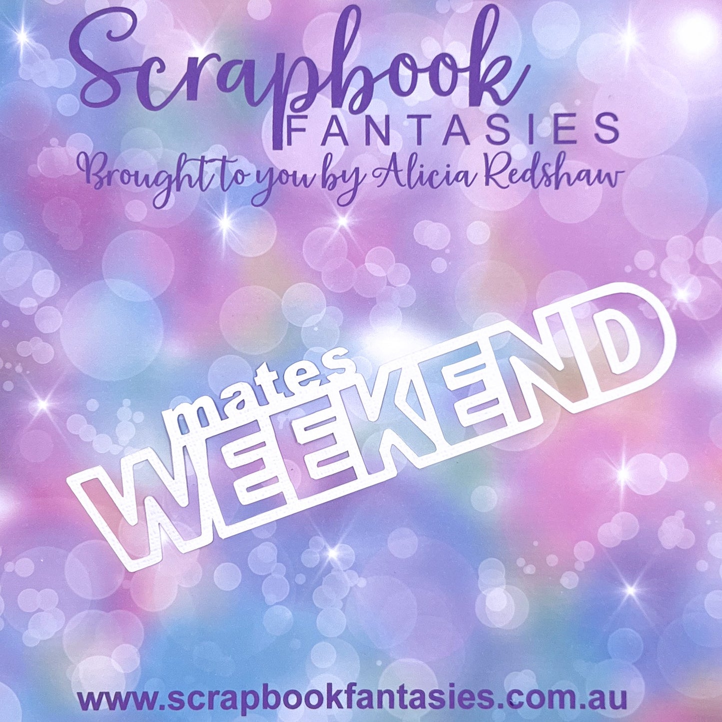 Fishing Fun - Mates Weekend 6.5"x1.75" White Linen Cardstock Title-Cut - Designed by Naomi-Jon Redshaw 14625