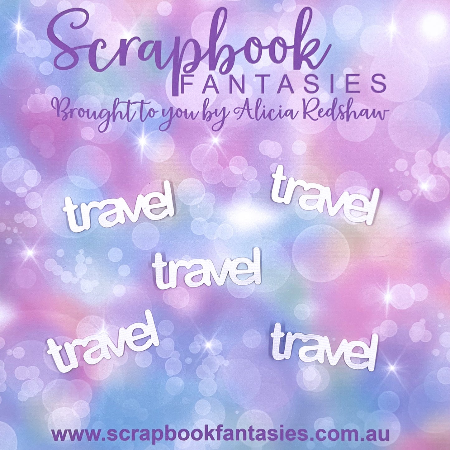 Getaway - travel - small block (5 pack) 2"x1.75" White Linen Cardstock Title-Cut - Designed by Alicia Redshaw