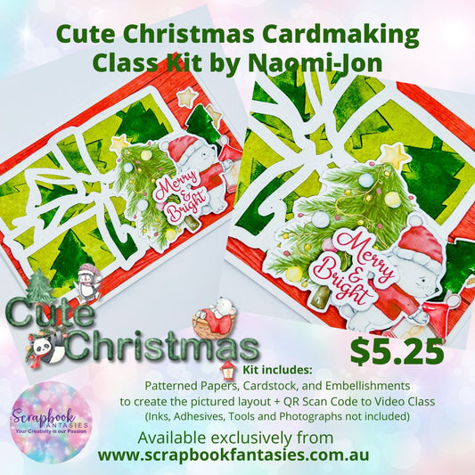 Cute Christmas - Merry & Bright Christmas Card-Along Kit - GICS #18 - 23 November 2023