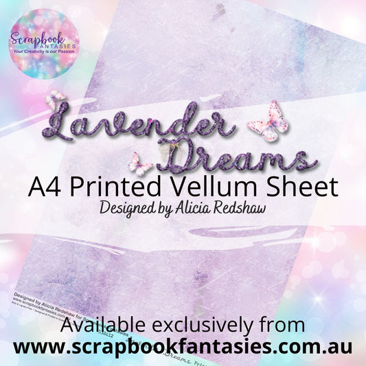 Lavender Dreams A4 Printed Vellum Sheet - Lilac Watercolour 532412