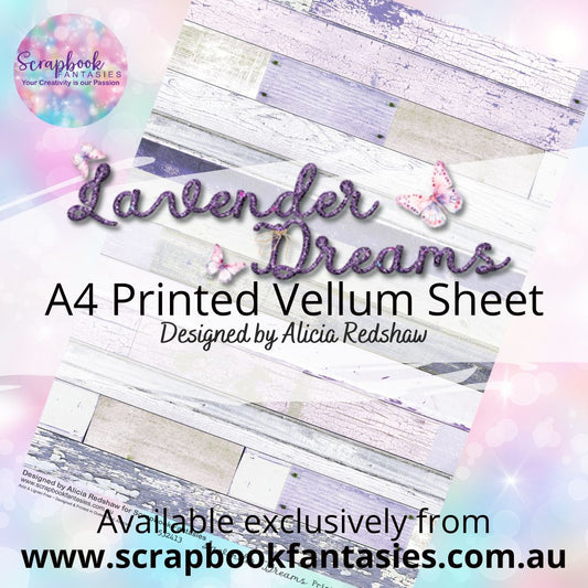 Lavender Dreams A4 Printed Vellum Sheet - Multi Lavender Timber 532413