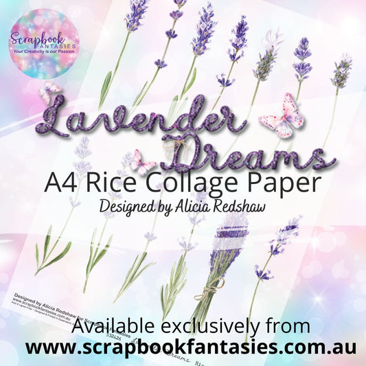 Lavender Dreams A4 Rice Collage Paper - Lavender (large) 532426