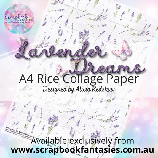 Lavender Dreams A4 Rice Collage Paper - Lavender Pattern 532436