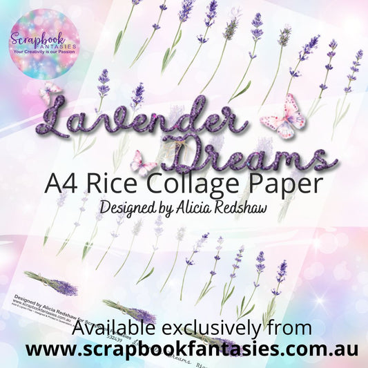 Lavender Dreams A4 Rice Collage Paper - Lavender (small) 532439