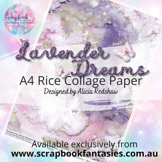Lavender Dreams A4 Rice Collage Paper - Pink Galaxy 532430