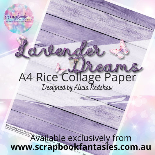 Lavender Dreams A4 Rice Collage Paper - Purple Timber 532435