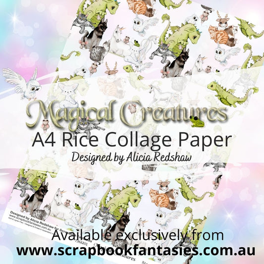 Magical Creatures A4 Rice Collage Paper - Magical Creatures