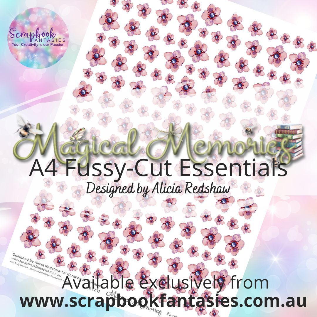 Magical Memories A4 Colour Fussy-Cut Essentials - Purple Flowers 667231