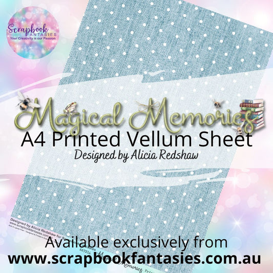 Magical Memories A4 Printed Vellum Sheet - Blue Spot 667214