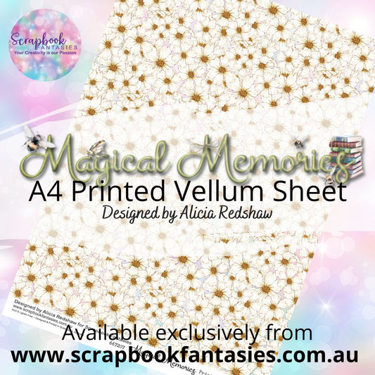 Magical Memories A4 Printed Vellum Sheet - Flower Pattern 667207