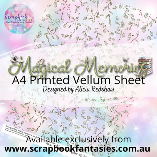 Magical Memories A4 Printed Vellum Sheet - Leaf Print 667215