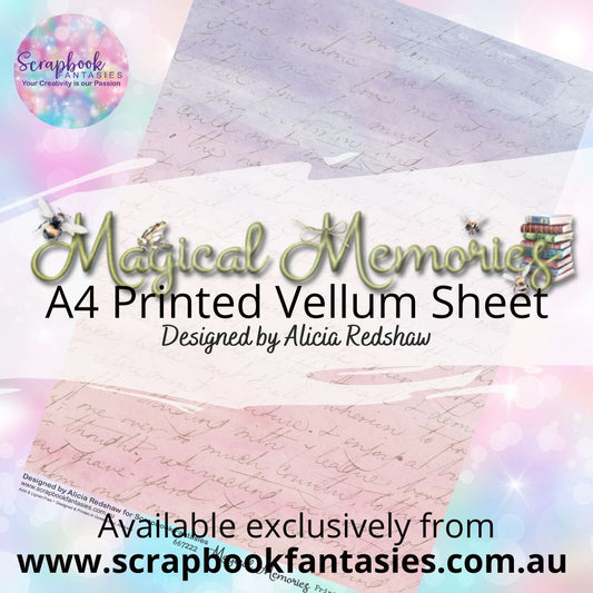 Magical Memories A4 Printed Vellum Sheet - Ombre Script 667222