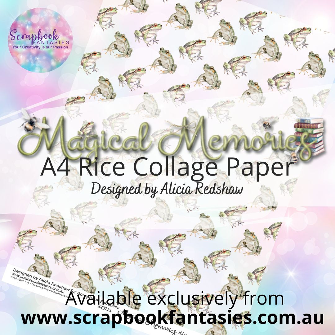 Magical Memories A4 Rice Collage Paper - Frog Pattern 667221
