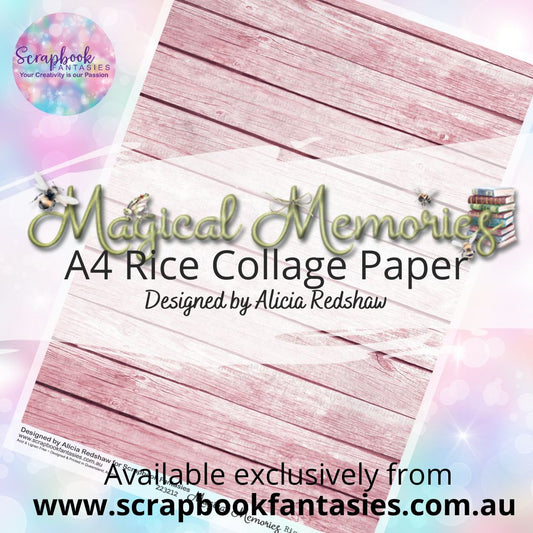 Magical Memories A4 Rice Collage Paper - Pink Wood 667212