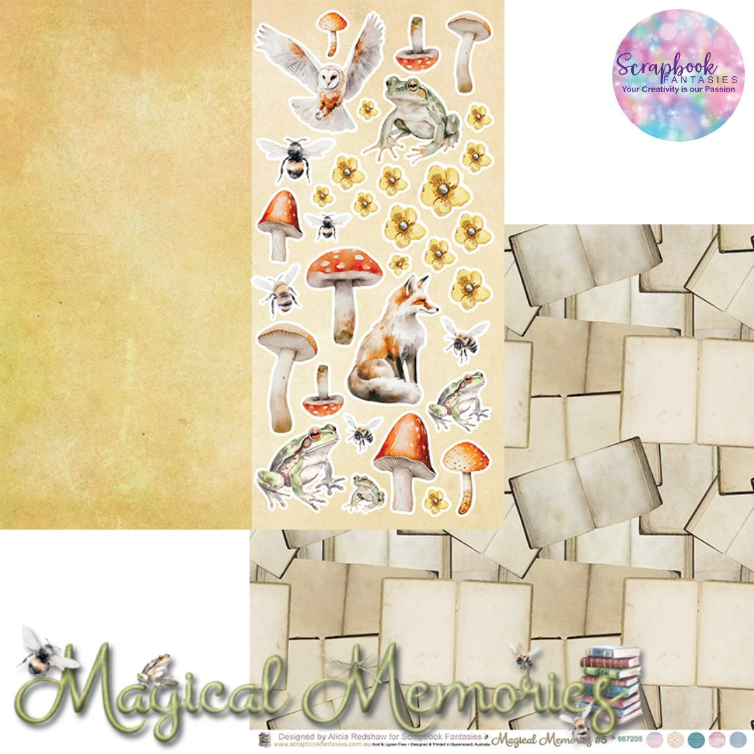 Magical Memories 12x12 Double-Sided Patterned Paper 5 - Designed by Alicia Redshaw Exclusively for Scrapbook Fantasies 667205