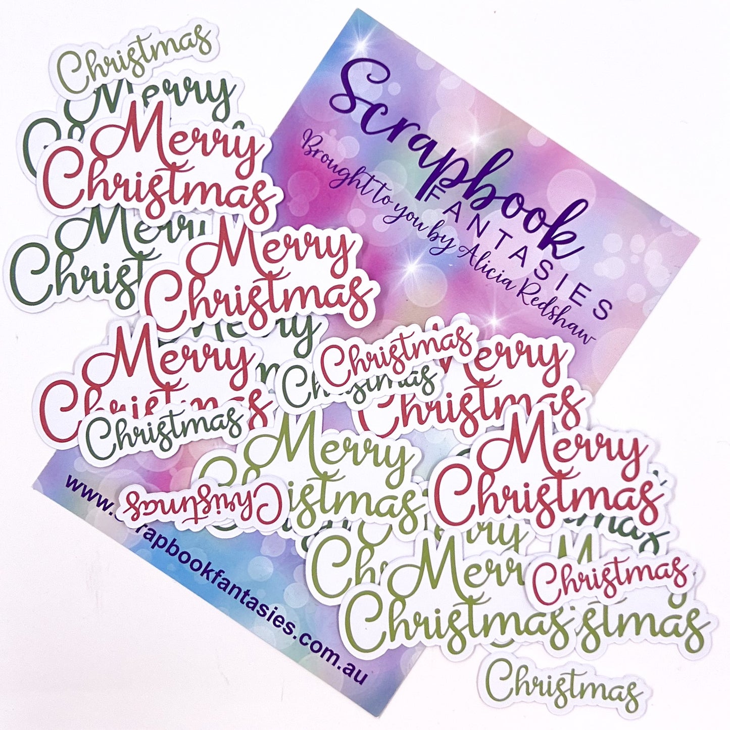 Traditional Christmas Colour-Cuts - Merry Christmas 4 (22 pieces) Designed by Alicia Redshaw