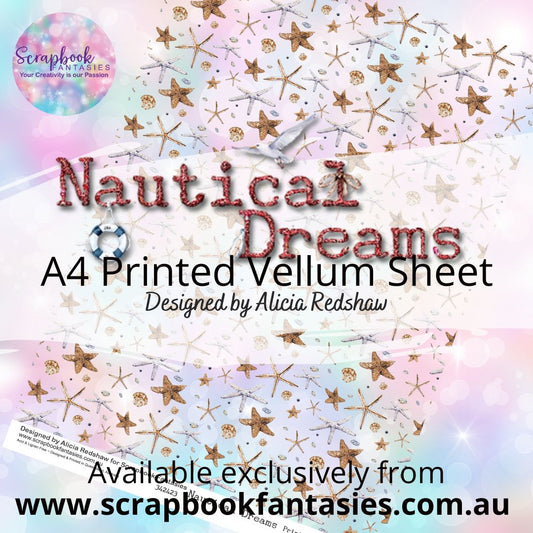 Nautical Dreams A4 Printed Vellum Sheet - Starfish Print 342423