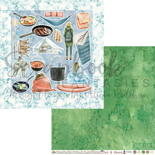 Out & About 12x12 Double-Sided Patterned Paper 6 - Designed by Alicia Redshaw Exclusively for Scrapbook Fantasies