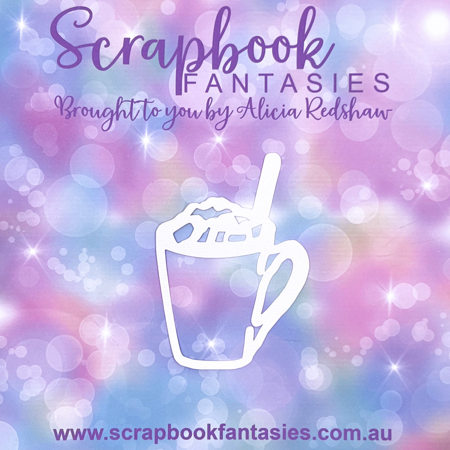 Peace & Joy - Hot Chocolate 2.75"x3.75" White Linen Cardstock Picture-Cut - Designed by Naomi-Jon Redshaw