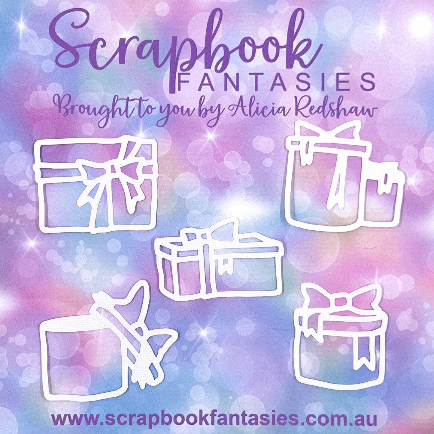 Peace & Joy - Gift Set (5 pieces) 2.5"x2.25" White Linen Cardstock Picture-Cut - Designed by Naomi-Jon Redshaw