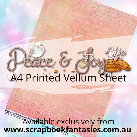 Peace & Joy A4 Printed Vellum Sheet - Collage 7372508