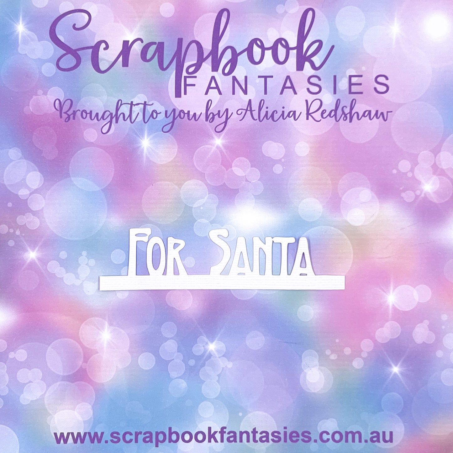 Peace & Joy - For Santa 4.5"x1" White Linen Cardstock Title-Cut - Designed by Naomi-Jon Redshaw