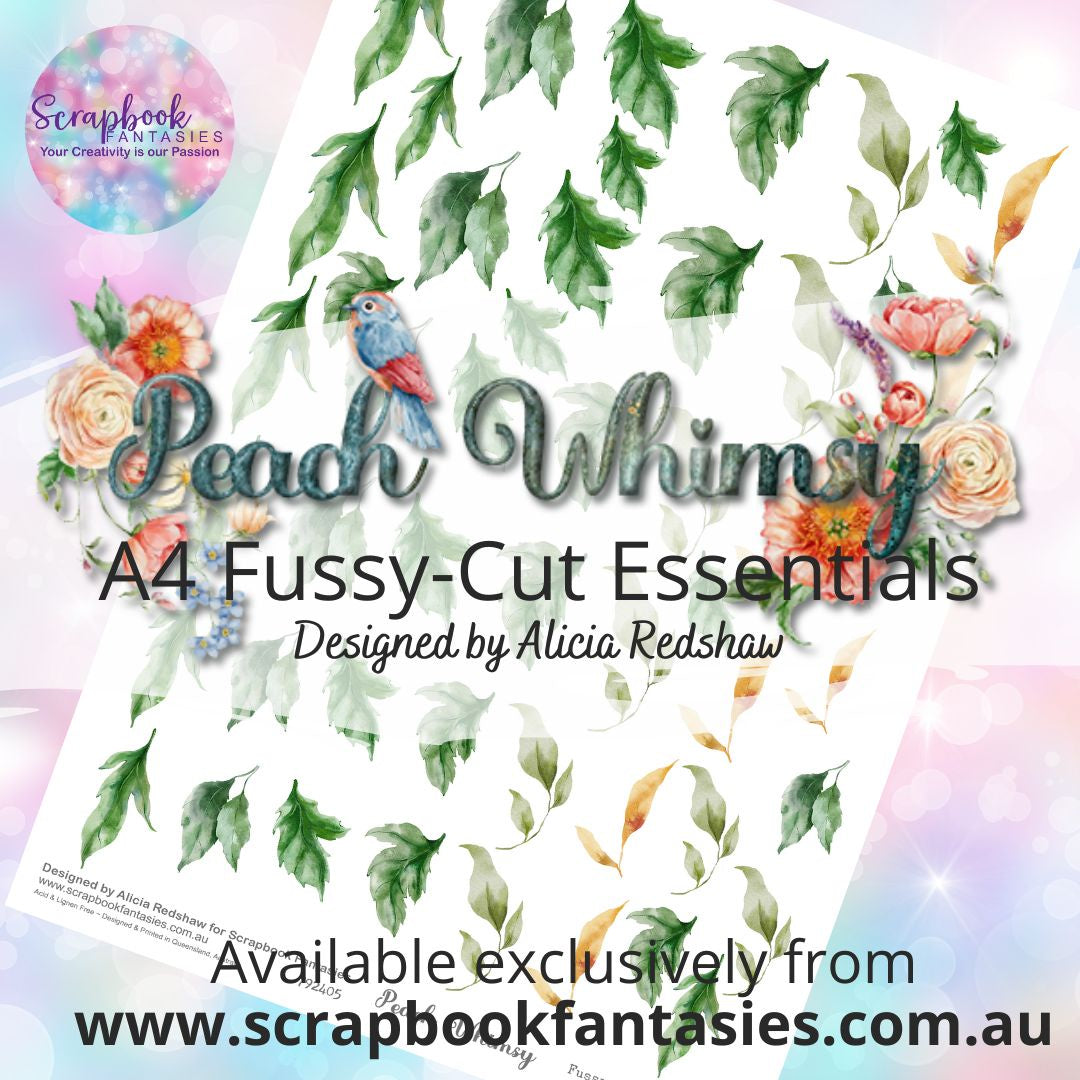 Peach Whimsy A4 Colour Fussy-Cut Essentials - Leaves 792405