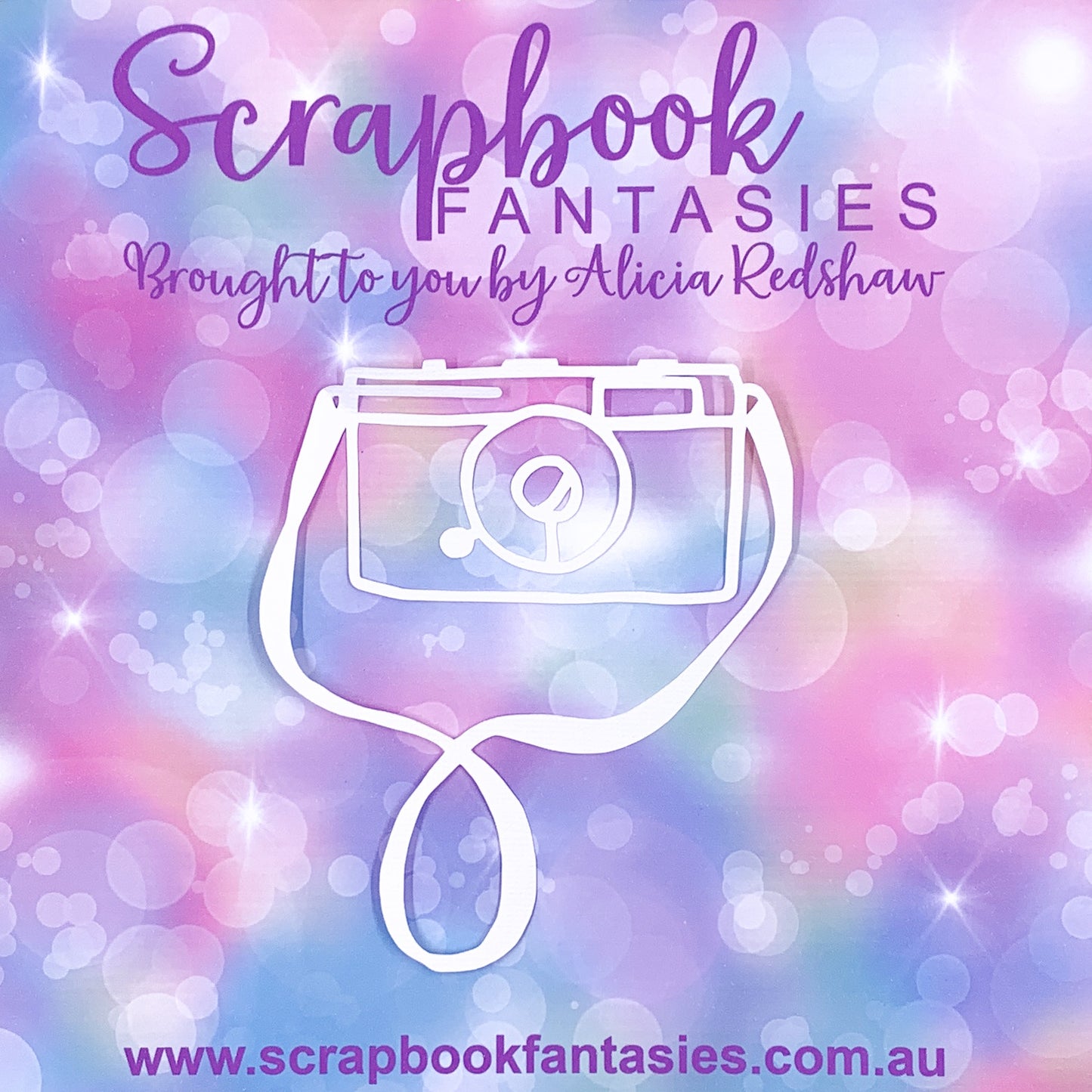 Getaway - Camera 4"x4.5" White Linen Cardstock Picture-Cut - Designed by Alicia Redshaw