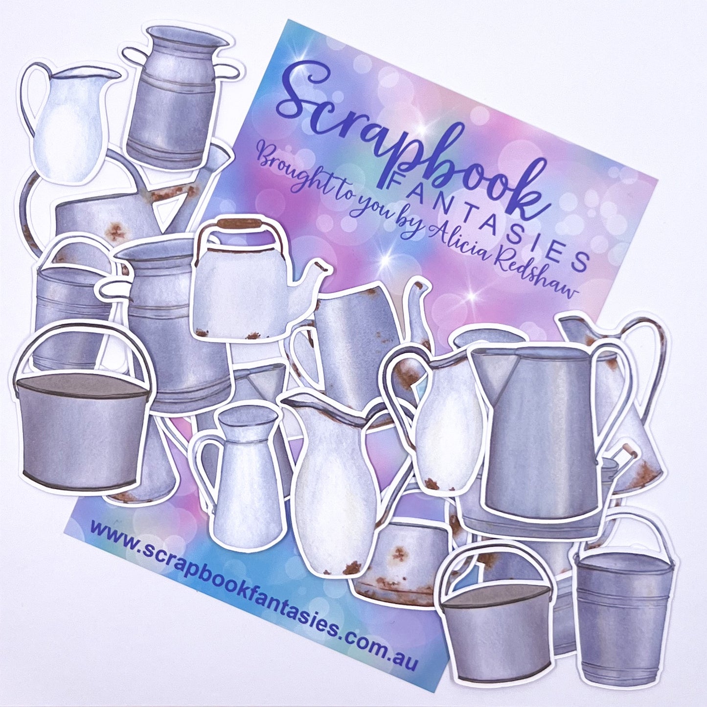 Redwood Farm Colour-Cuts - Milkcans, Jugs & Buckets (23 pieces) Designed by Alicia Redshaw