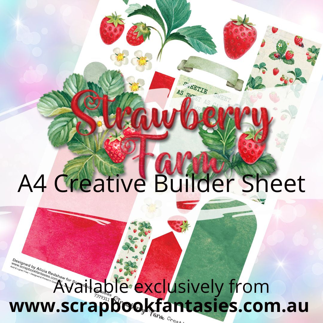 Strawberry Farm A4 Creative Builder Sheet - Designed by Alicia Redshaw