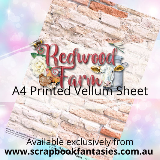 Redwood Farm A4 Printed Vellum Sheet - Bricks 7379307