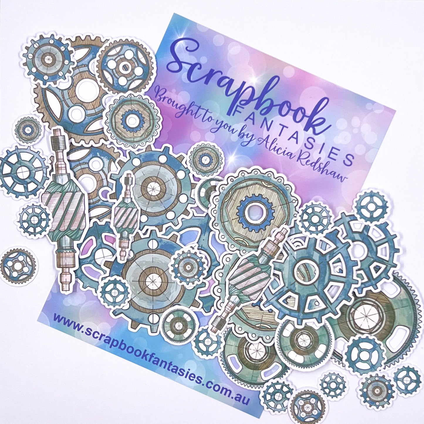 Robot Antics Colour-Cuts - Cogs 20 (37 pieces) Designed by Alicia Redshaw