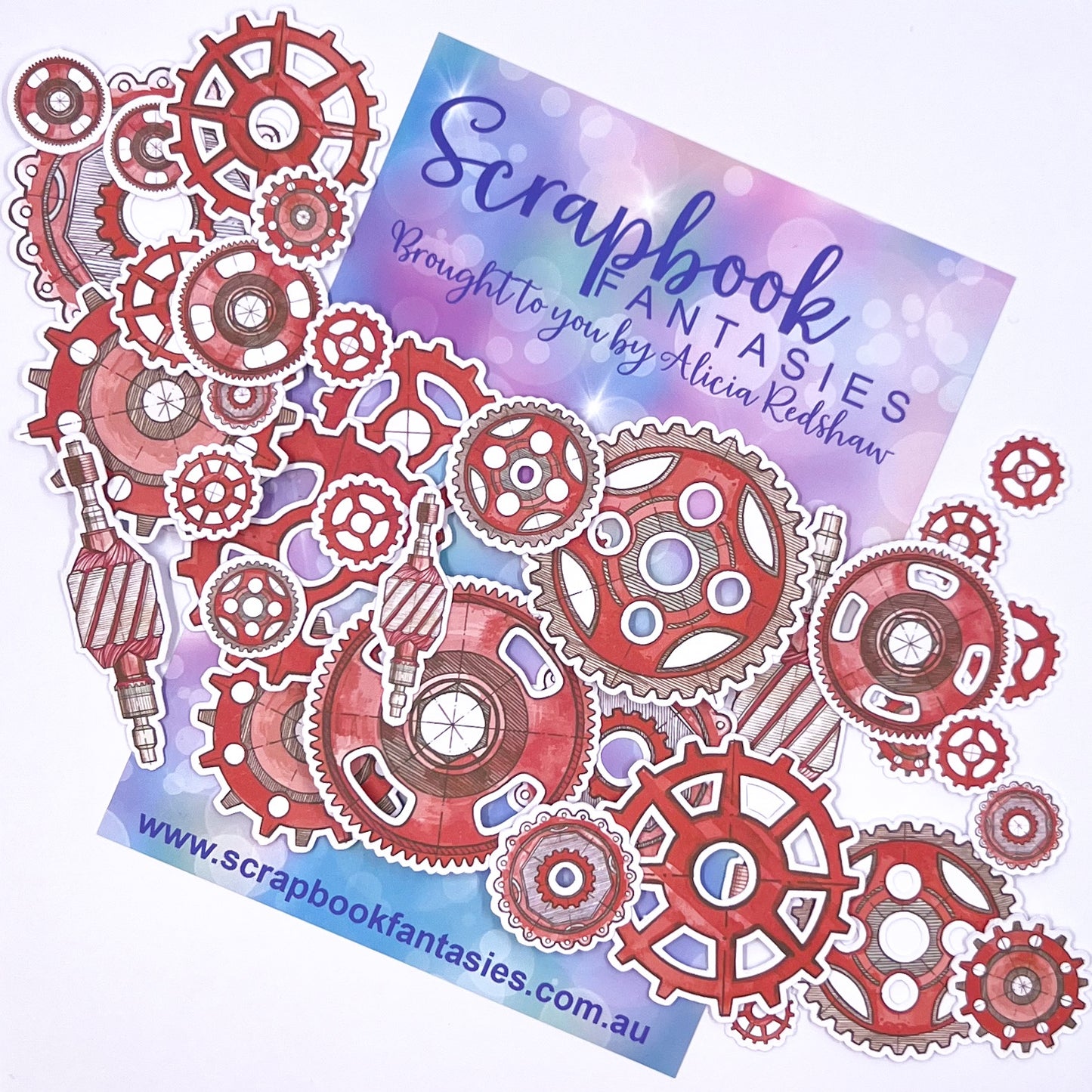 Robot Antics Colour-Cuts - Cogs 21 (37 pieces) Designed by Alicia Redshaw