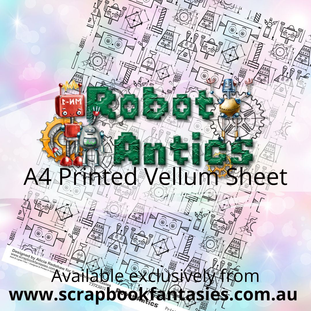 Robot Antics A4 Printed Vellum Sheet - Robot Plans 73723201
