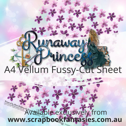Runaway Princess A4 Vellum Colour Fussy-Cut Sheet - Little Flowers 7327707